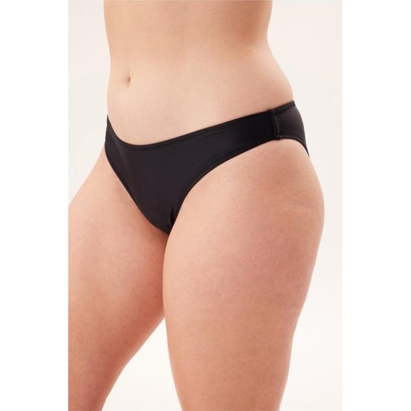 Girlfriend Collective. Black Volley Cheeky Bikini Bottom. Size XL NWT. - Picture 1 of 10
